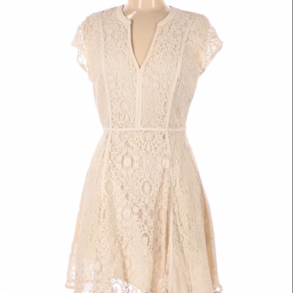 Lauren Conrad Ivory Lace Cocktail Dress 8